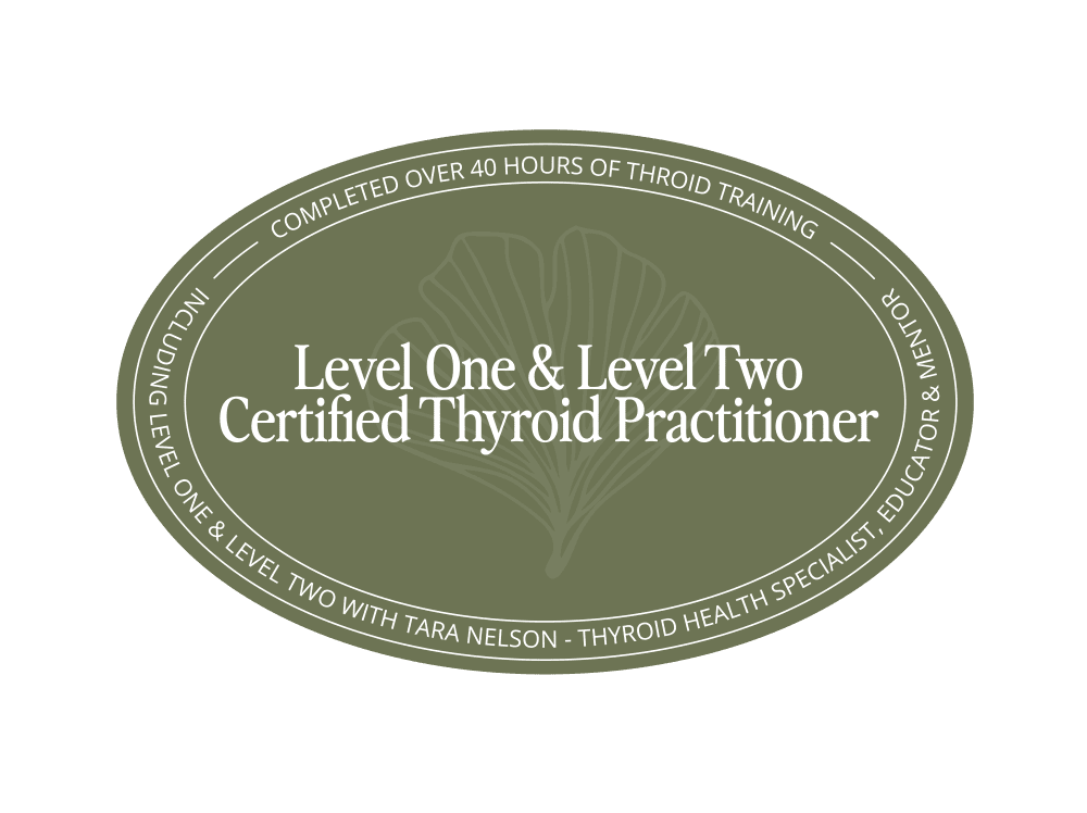 Level One and Two Practitioner Certification Badge - Green web Level One and Two Thyroid Practitioner Certification Badge
